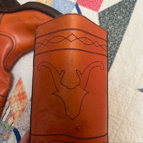 Tan Leather Western Knee-High Boots - Picture 8 of 8